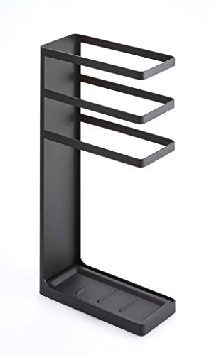 Red Co. Modern Minimalistic Stylish Open Umbrella Stand, Free Standing Rack, Black Steel Finish, 17-inch