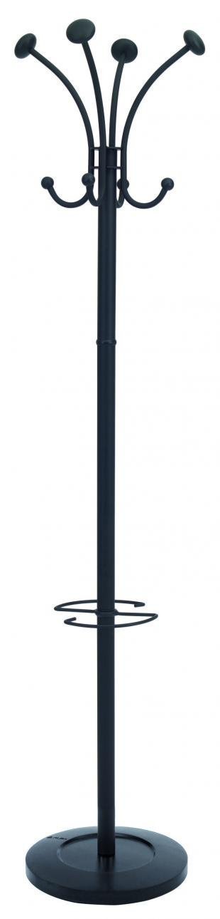 Budget alba classic floor coat rack stand with 4 double pegs black pmvienan