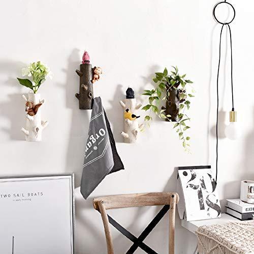Try zamtac fashion floral coat rack door clothesroom wall mounted coat hook clothing rack key holder hat hanger wall hanger flower pot color k