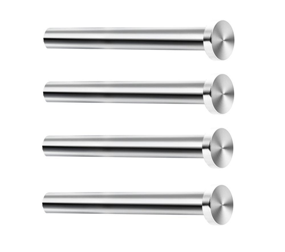 NELXULAS Brushed Stainless Steel Single Bath Towel Hooks, coat hook, Robe hanger Heavy Duty Wall Mount Hook,for Bedroom,Living room, Bathroom, Fitting room and Office (6" , 4 PCS)