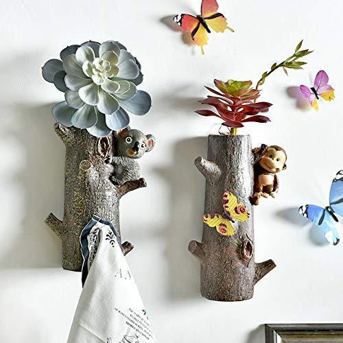 Amazon zamtac fashion floral coat rack door clothesroom wall mounted coat hook clothing rack key holder hat hanger wall hanger flower pot color k