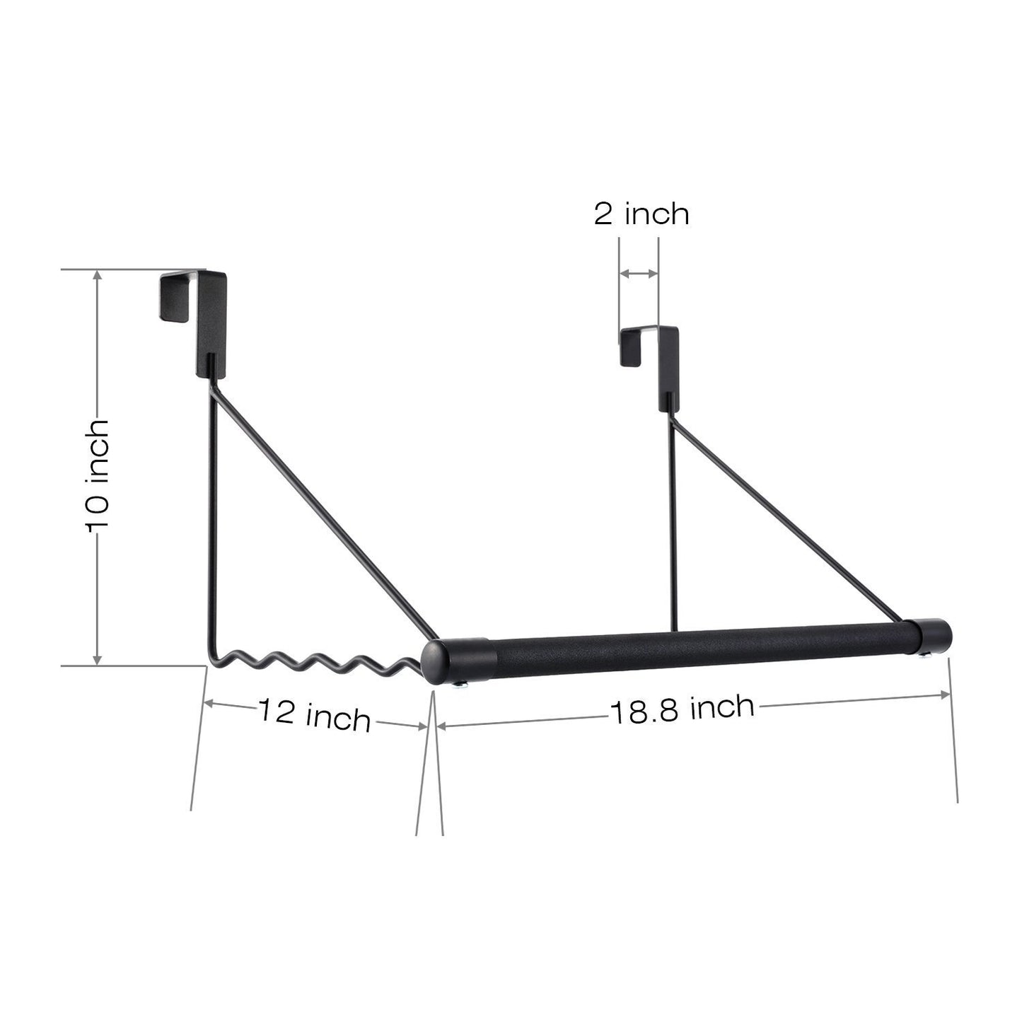 Best seller magicfly over the door closet rod heavy duty over the door hanger rack with hanging bar for coat towels holder freshly ironed clothes black