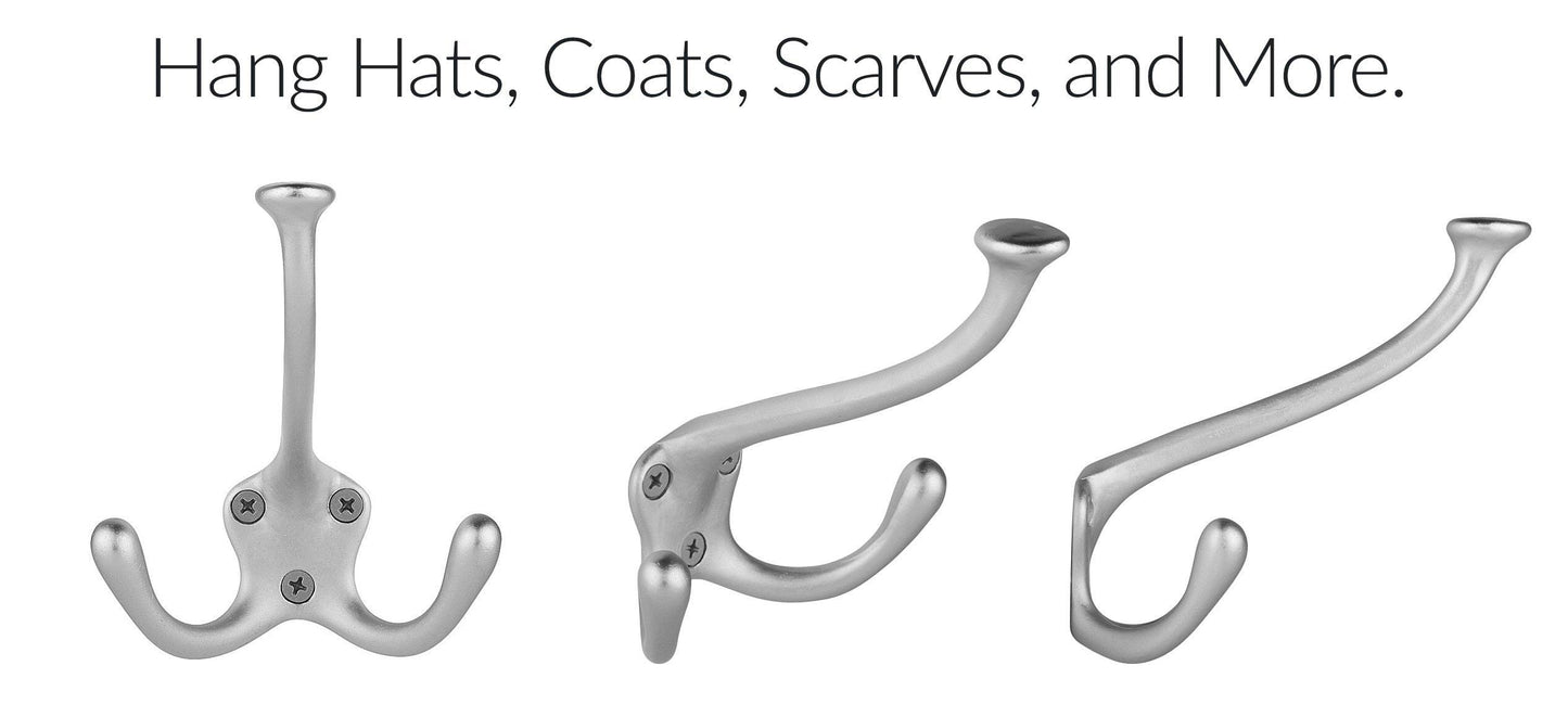 Top rated molla coat and hat hook satin nickel wall mounted 5 piece