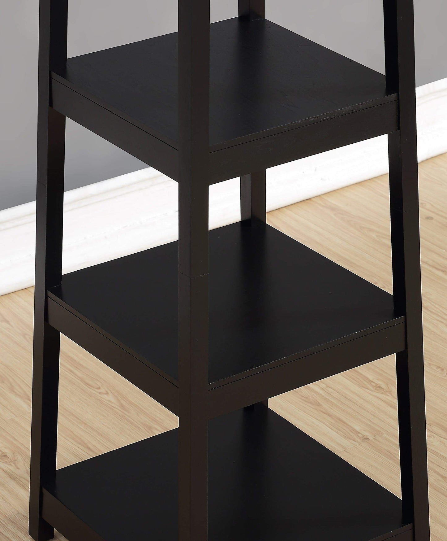 Best seller roundhill furniture vassen coat rack with 3 tier storage shelves black finish