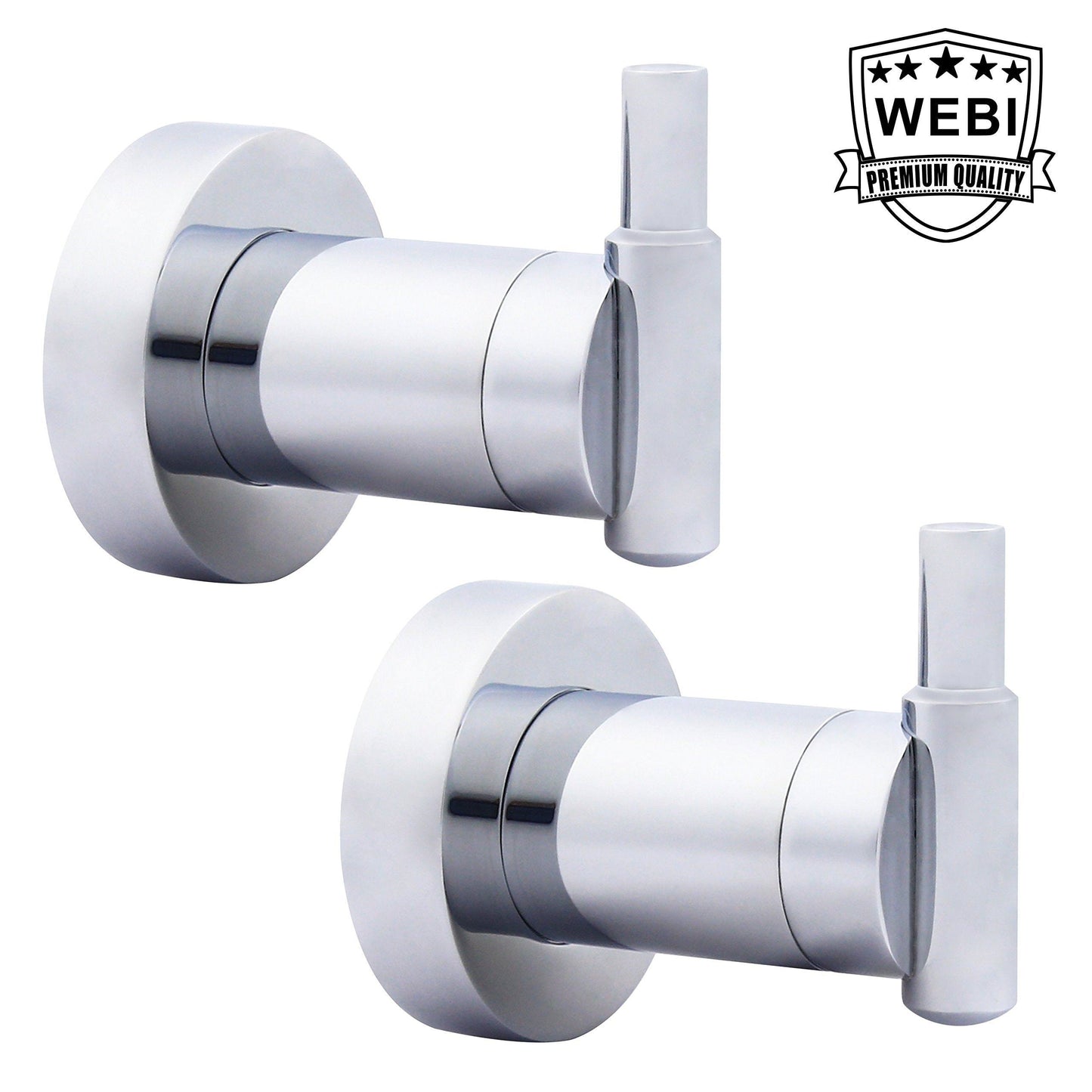 Best seller webi brass robe hooks brass stainless steel plating single towel hook wall mounted coat rack heavy duty coat hat hook chrome polished 2 packs g yyy3 2
