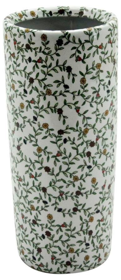 Floral Pattern Ceramic Umbrella Stand 18"