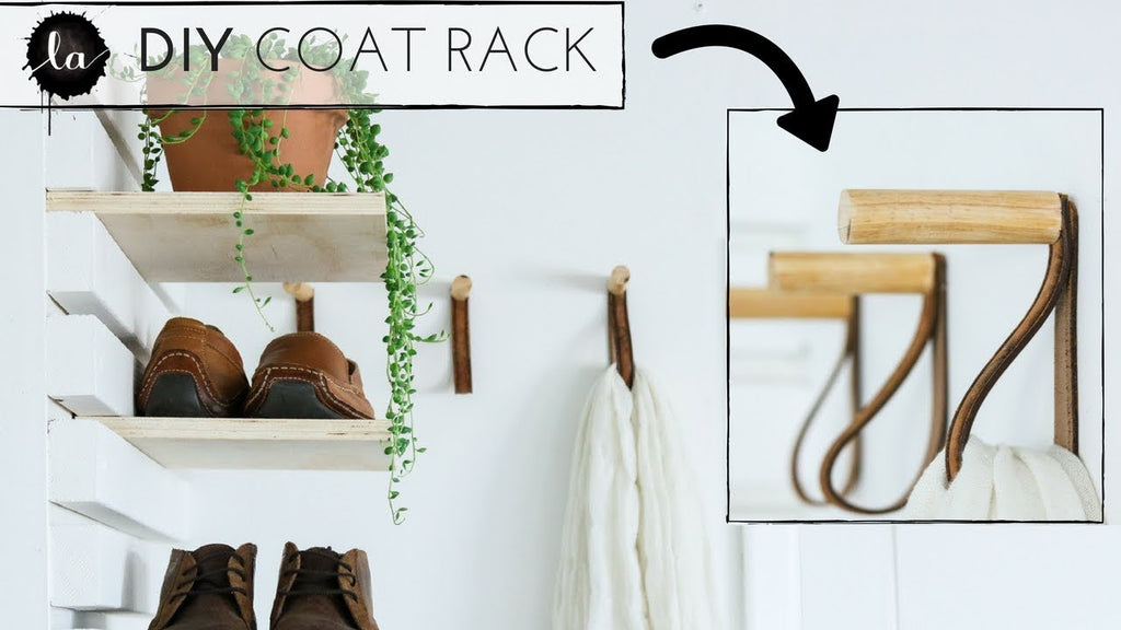 This DIY coat rack tutorial will show you how to make these basic wooden coat hooks to help organize your entryway