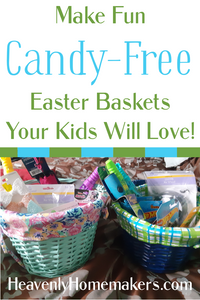 Here’s how I’m putting together candy-free Easter baskets that I know our kids will love!