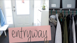 I'm decluttering and organizing my entry way, coat closet, and hallway closet