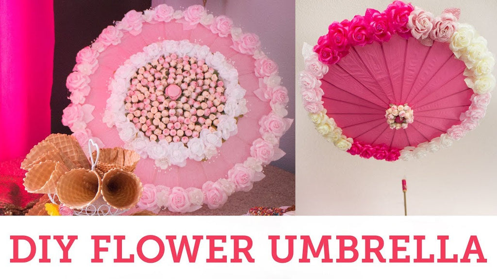 DIY Flower Umbrella Bridal Shower Parasol | BalsaCircle.com by BalsaCircle.com (3 years ago)