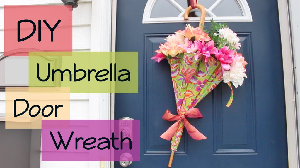 DIY | Umbrella Flower Door Wreath by Megan Makes (5 years ago)
