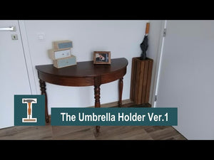 As a first video-project I chose a simple project to start, we needed a Holder for our Umbrella's and we had had some room left in a corner of our hallway.
