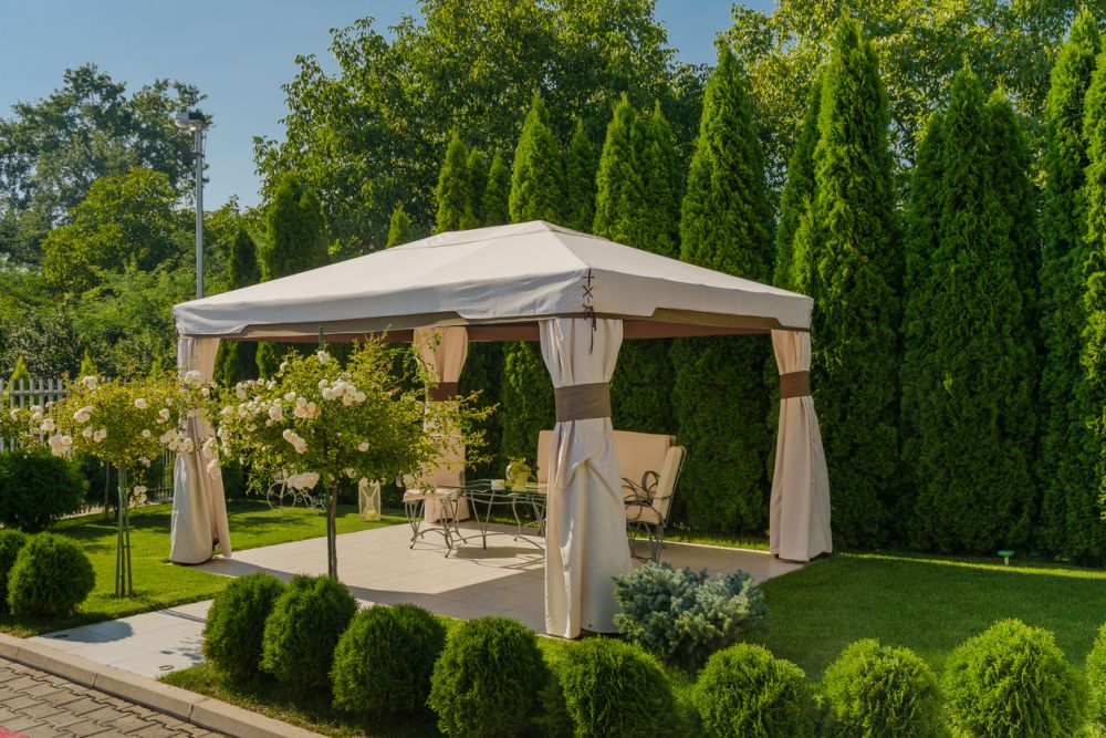 A gazebo for the patio or garden goes hand in hand with the summer