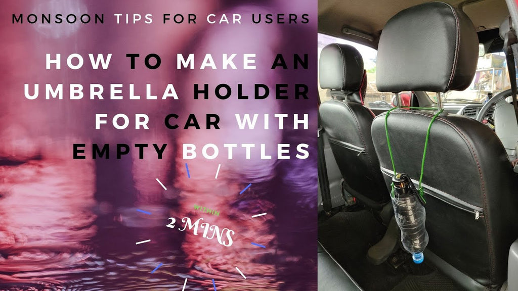 How to make wet Umbrella Stand for a car with an empty water bottle |DIY Life Hacks|Monsoon Tips by SudStories (1 year ago)