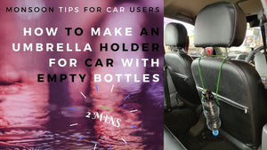 How to make wet Umbrella Stand for a car with an empty water bottle |DIY Life Hacks|Monsoon Tips by SudStories (1 year ago)