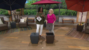ATLeisure 3-in-1 Planter, Side Table and Umbrella Stand on QVC by QVCtv (2 years ago)