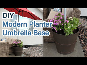 How to make a planter box / base with an integrated umbrella stand