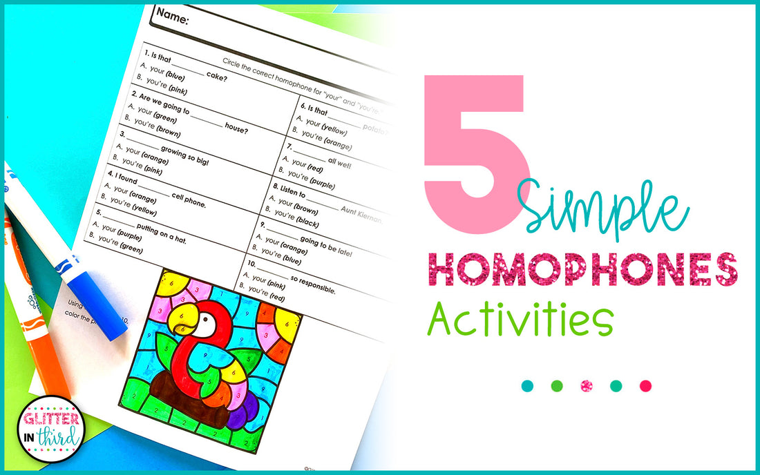 5 Simple Homophones Activities