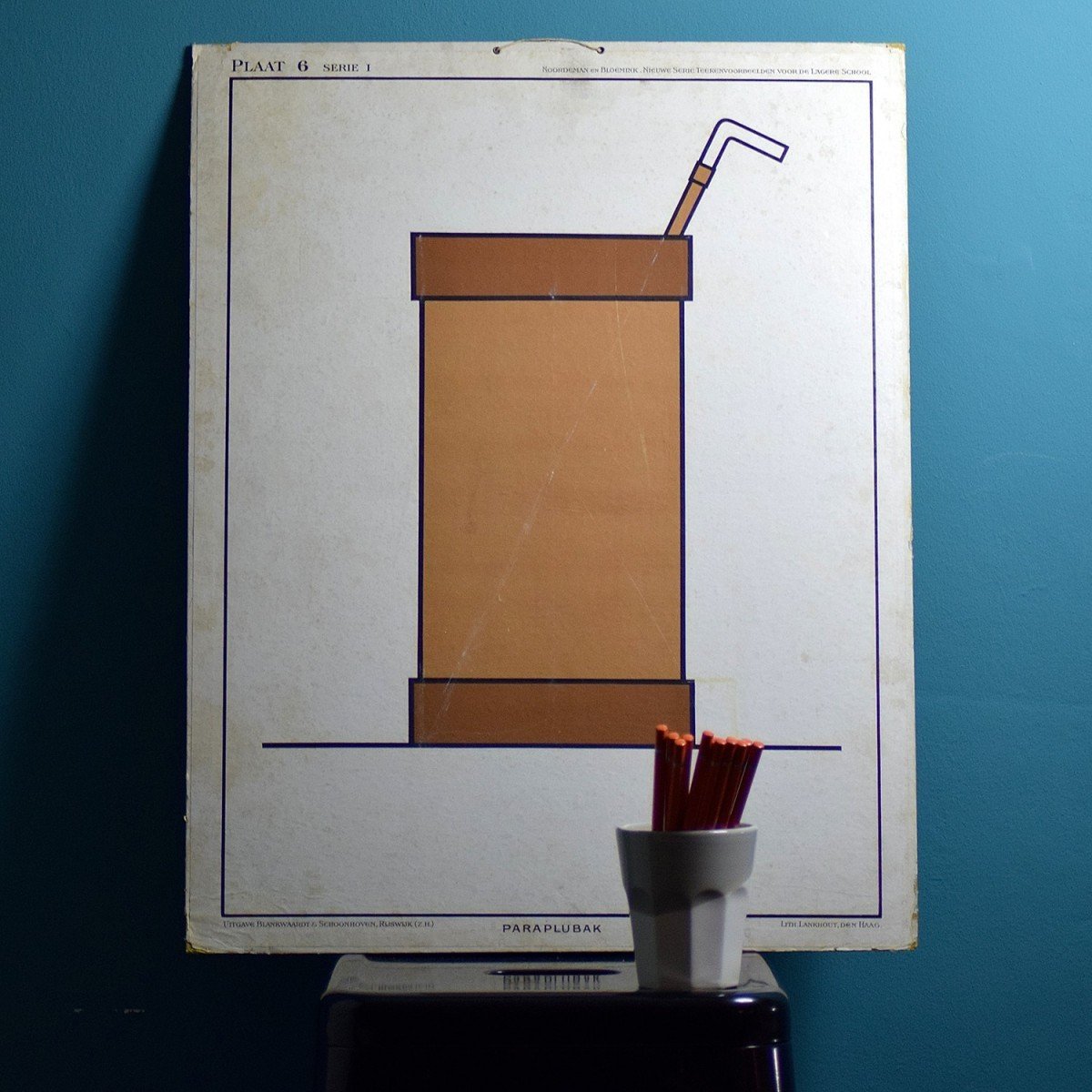 1930s Vintage School Chart - Umbrella Stand