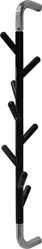 Headbourne Vertical Rotating Hat and Coat Rack, Wall Mounted, Steel, Black