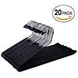 On amazon j p home open ended slacks stainless steel pants hangers with black non slip coating 20 pack