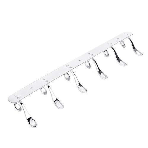 Online shopping arplis wall mounted hooks stainless steel rack wall hanger with 6 double hooks design coat towel rail hook for foyer hallways and bedrooms