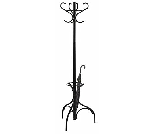 M&T Displays 69x22 Bouquet Coat Rack Stand for Floor, Black