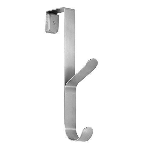 The best interdesign forma over door organizer hook for coats hats robes clothes or towels 1 dual hook brushed stainless steel