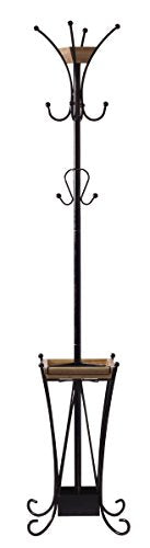Artesa Coat Rack With Umbrella Stand And Removable Tray, Black - 5215210