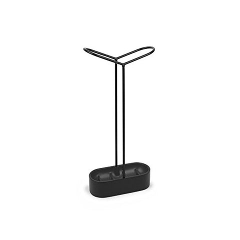 Umbra Holdit Umbrella Stand, Metal and Resin Umbrella Holder, Great for the Front Door/Entryway, Black