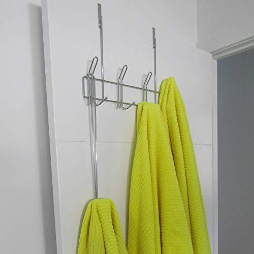 The best catenus strong heavy duty chrome plated over the door hook hanger with an optional removable extension hook for extra length hang your towels clothes coats hats and bags at 3 heights