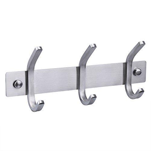 Great caligrafx coat hook rail stainless steel coat bath towel hook hanger with heavy duty double