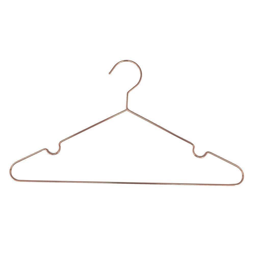 Top rated koobay 30pack 17 rose shiny copper clothes metal wire hanging hangers for shirts coat storage display