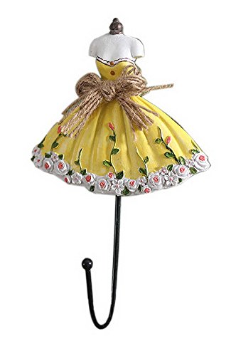 European Style Living Bedroom Retro Hanger Large Skirt Hook Wall Pediment Yellow