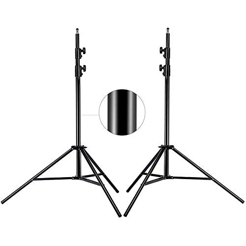 MOUNTDOG Photography Tripod Light Stand 6.5 Ft/ 200CM / 78inch 2 Pack Aluminum Alloy Photographic Stand for Studio Reflector Softbox Umbrellas