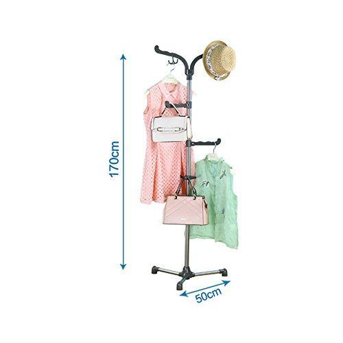 Save mai stainless steel coat rack simple bedroom office floor hanger bag rack rotating hook