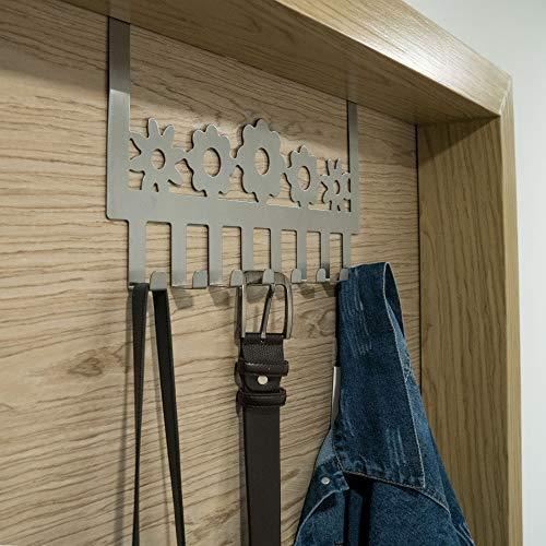Amazon ecorelation over the door hook organizer rack storage multi 8 hanger wall mount coats hats robes clothes towels belt accessory stainless steel