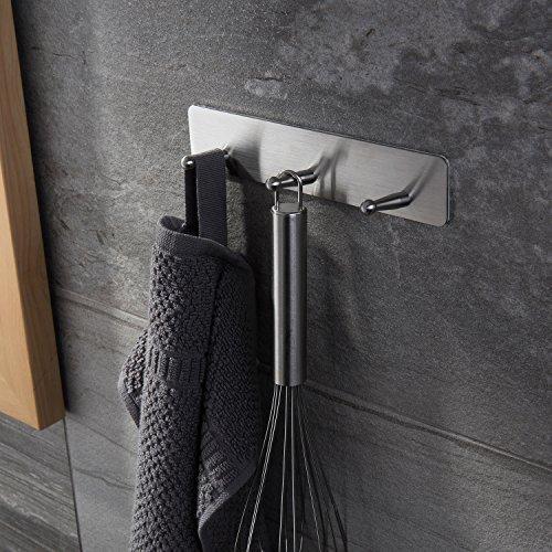 On amazon venagredos self adhesive hooks rack hooks towel hooks bath coat robe hooks bathroom kitchen hooks hand dish key stick on wall