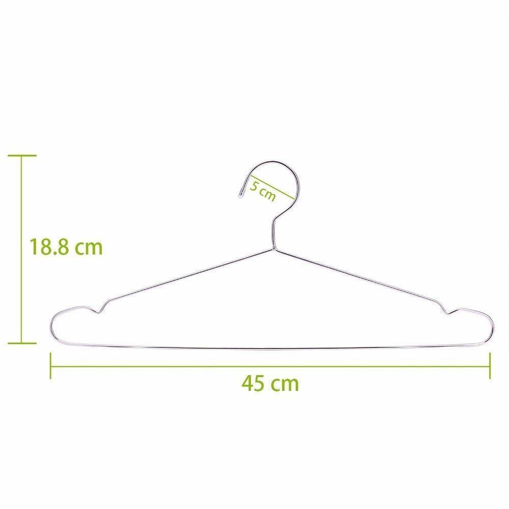 Products davitu hangers racks 45cm stainless steel strong metal wire hangers coat hanger standard suit hangers clothes hanger 30 pcs lot