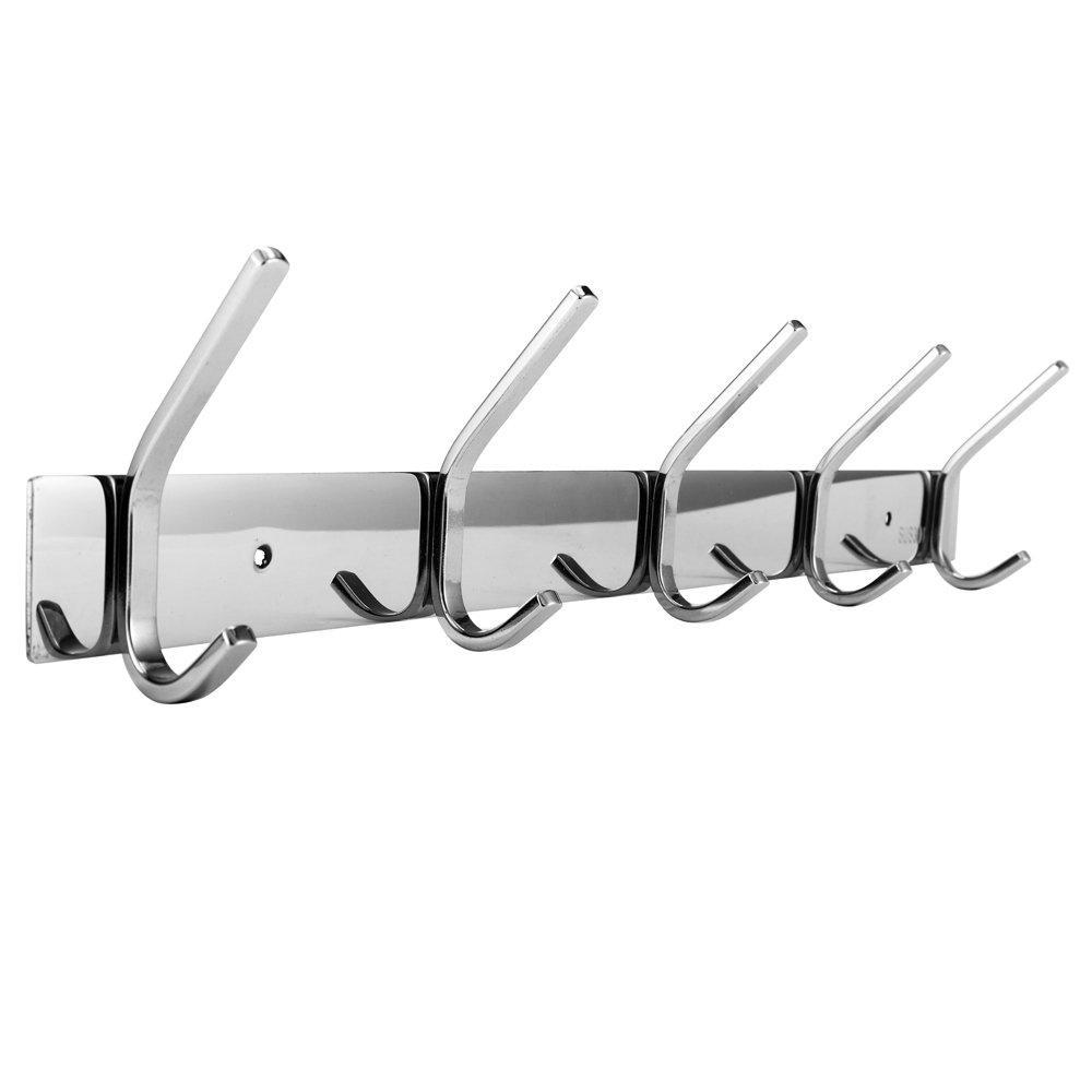 Save dosens coat hook rack wall mount sus 304 stainless steel hanger clothes hat holder 10 hooks 2 pack