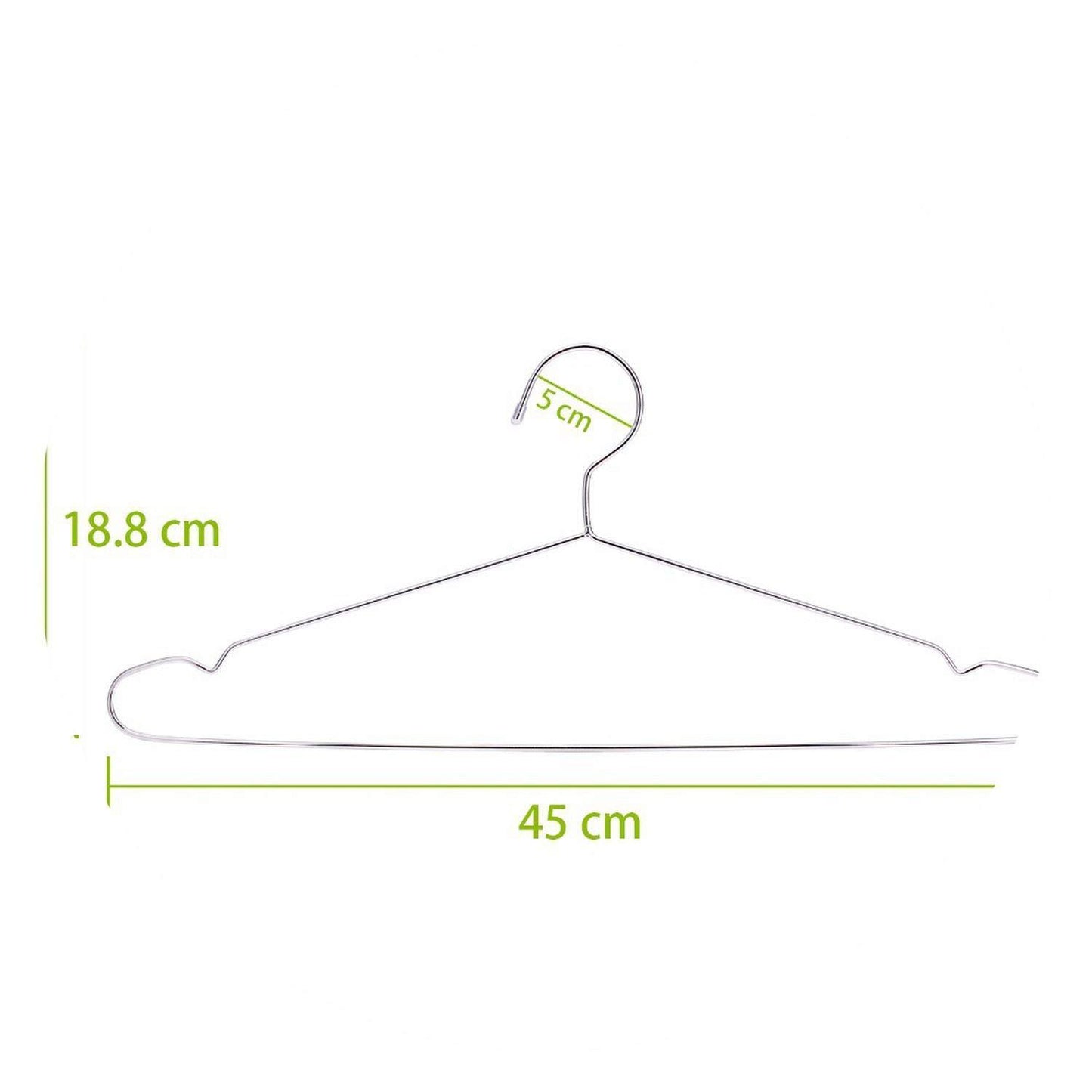 Cheap 45cm stainless steel strong metal wire hangers coat hanger standard suit hangers clothes hanger 30 pcs lot