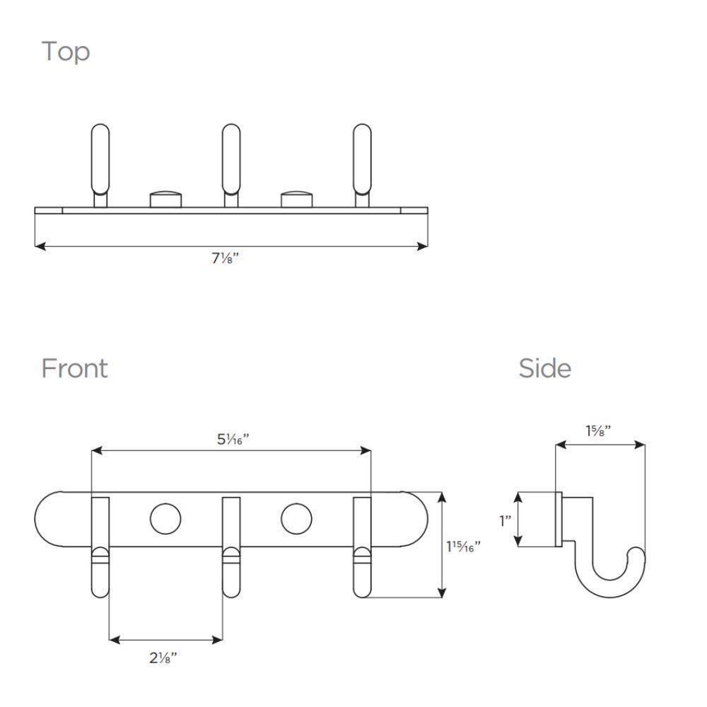 Storage maykke gilbert brass 3 hook coat rack in brushed nickel wall mount bathroom entryway hallway mudroom clothes hat and key hanger oya1060103