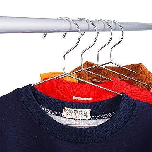 Great jetdio 12 5 children stainless steel clothes shirts hanger with notches children hanger cute small strong coats hanger for kids 30pack