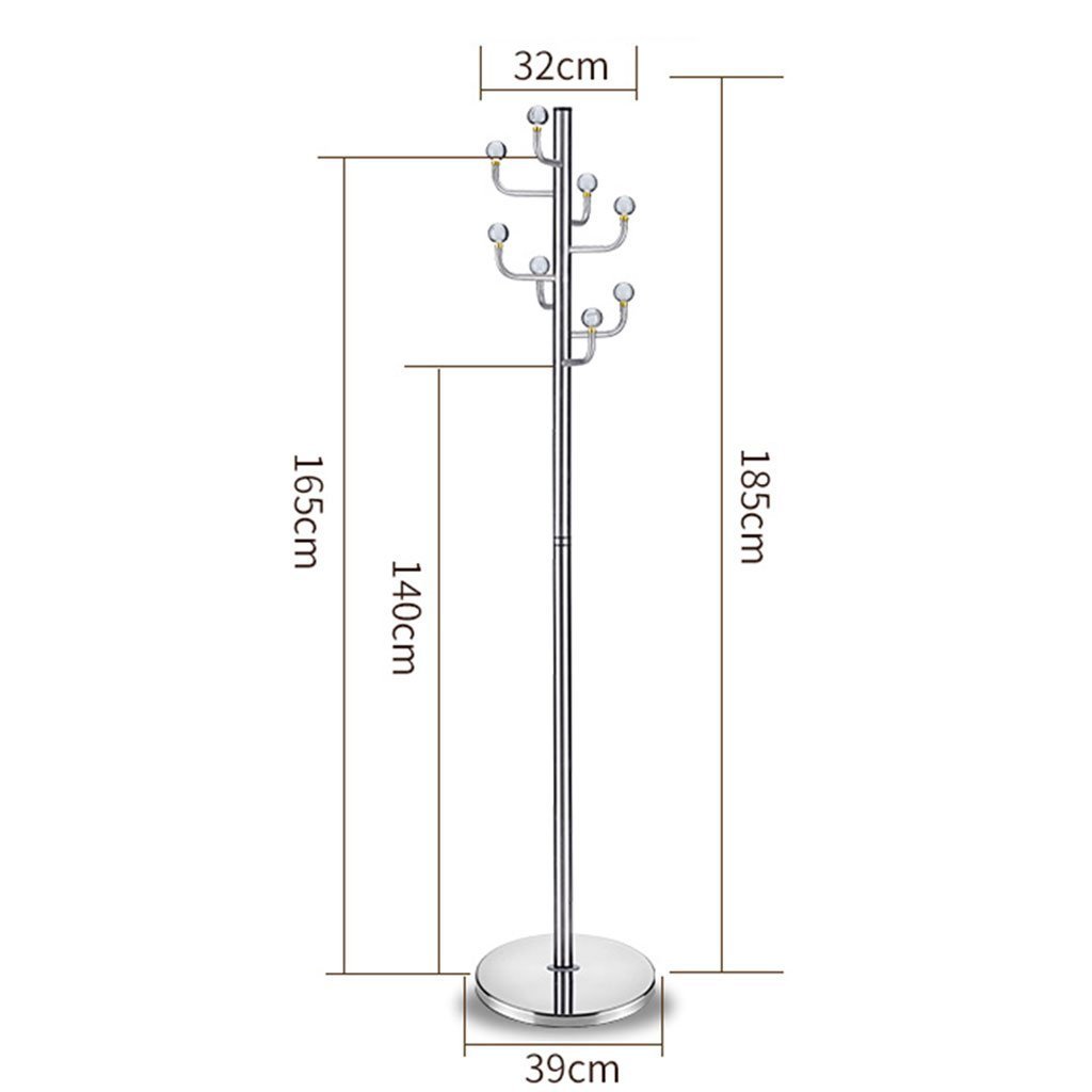 Best coat rack crystal stainless steel clothes rack floor hanger metal simple modern fashion hallway durable