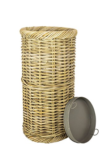 Locker Germany Umbrella stand around grey from rattan