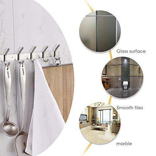 Top amzdeal coat hook rack wall mounted hook rail coat hanger 16 hooks