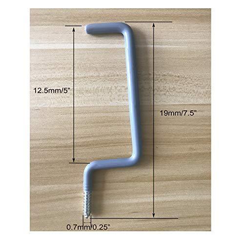 Featured guard 6 piece heavy duty ladder hooks strong and durable rubber coated screw in hook for garage storage wall mount ceiling ladder hook set grey