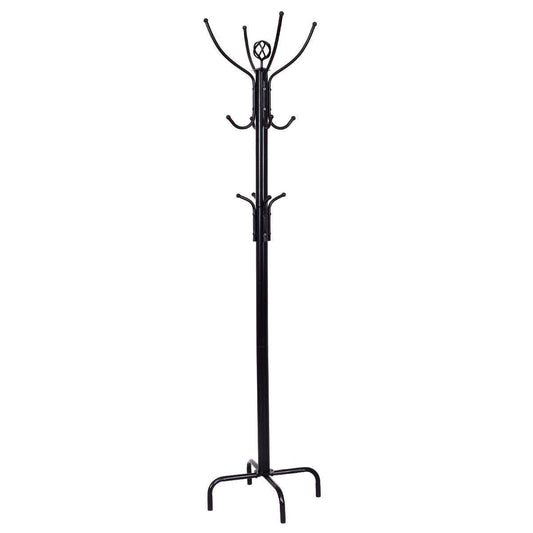 Tangkula 78" Coat Rack, Metal Frame Study Portable Free Standing Entryway Hat Coat Jacket Umbrella Holder Hanger with Base Coat Tree Stand (78")