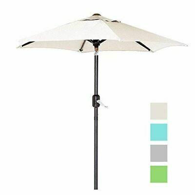 6 Ft Outdoor Patio Umbrella with Aluminum Pole, Easy Open/Close Crank and Push B