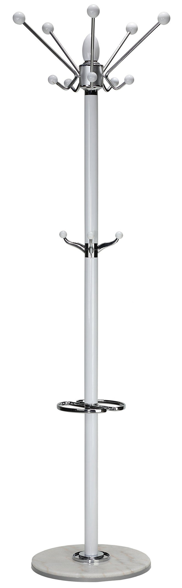 Purchase cortesi home lava coat rack in white lacquer wood and chrome accents white marble